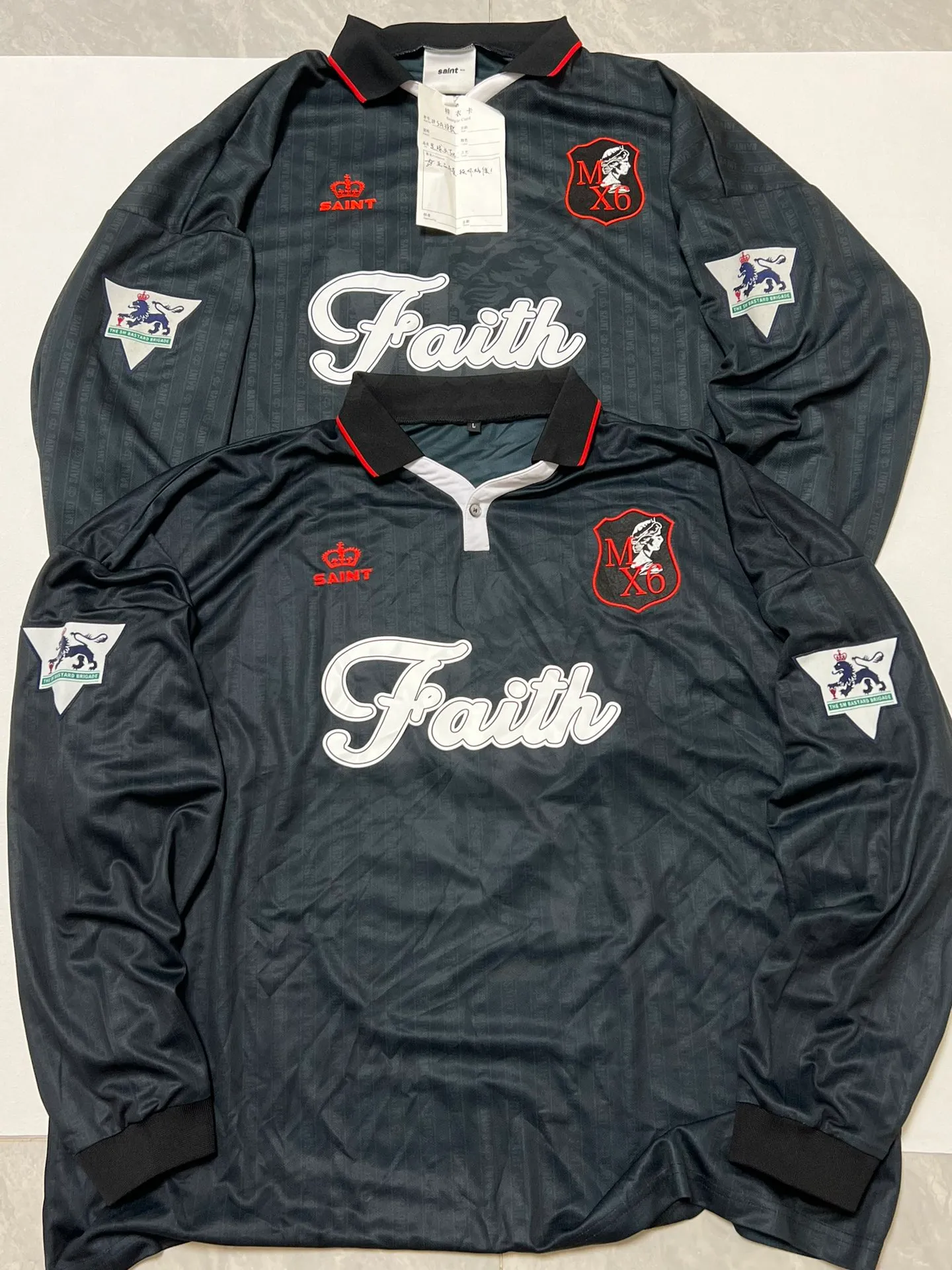 Pattern VS ZP SAINT M×××××× SOCCER SHIRT 'FAITH'/BLK FAITH football long sleeve black S-XL